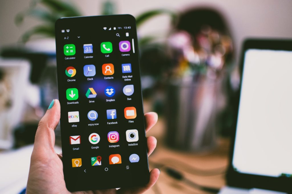 Phone With App Drawer